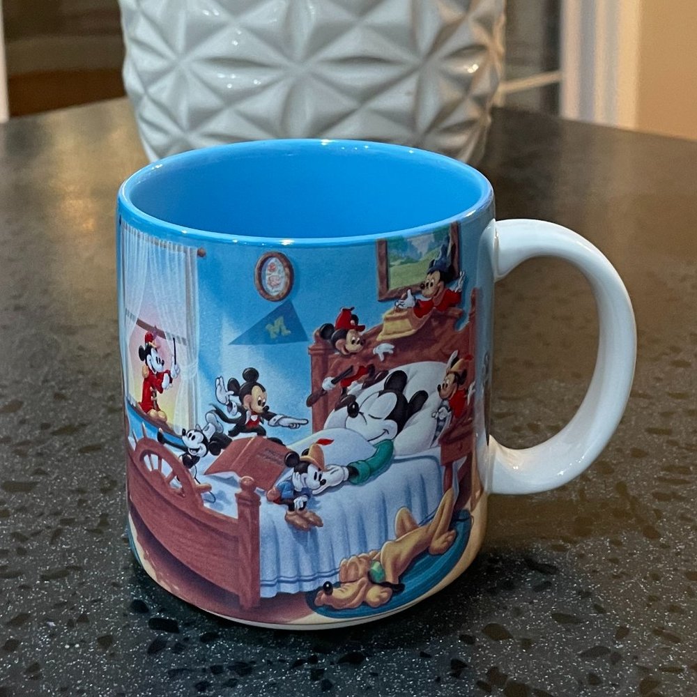 Disney Vintage Mickey Mouse Through The Years Collectible Mug Coffee Tea Cup 90s